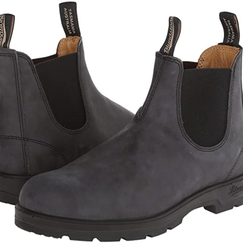 Blundstone 587 Leather Boots in Rustic Black